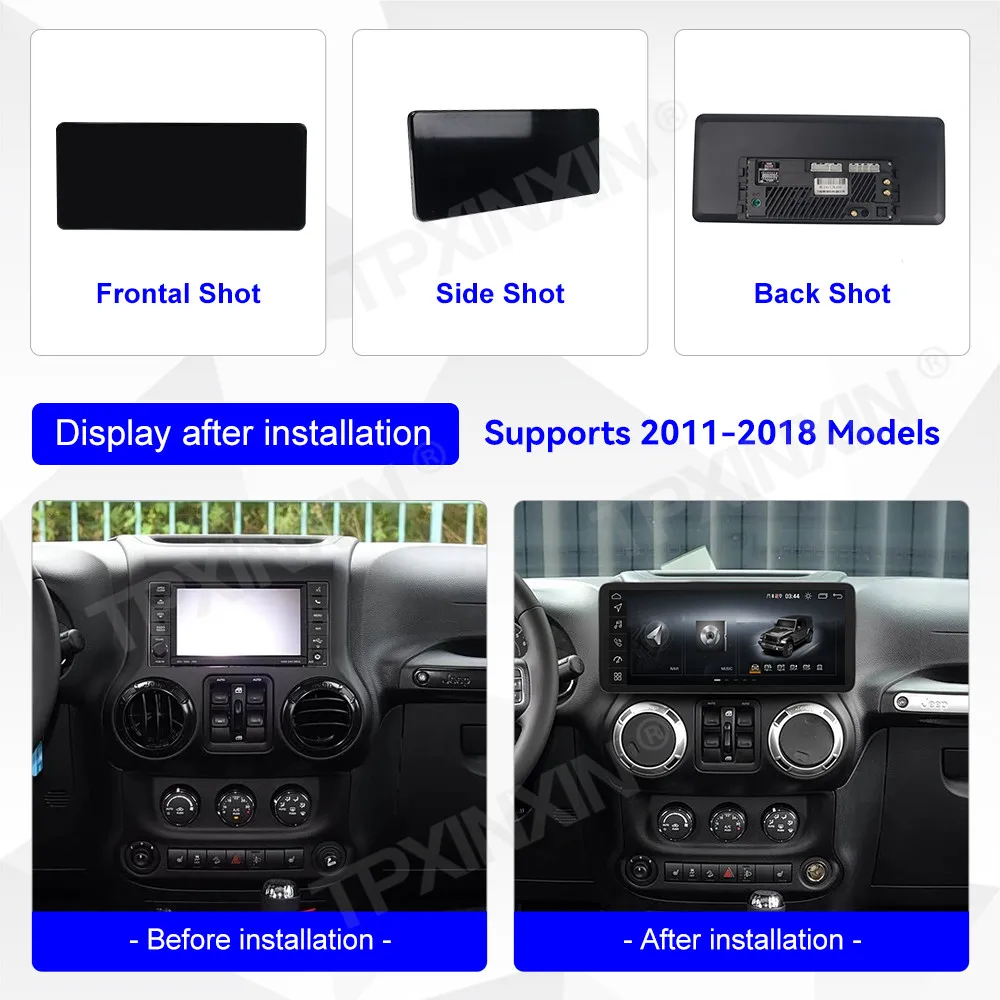 

Сенсорный автомобильный радиоприемник для Jeep Wrangler 2011-2018, Android GPS, мультимедийная система, автомагнитола, стерео-ресивер, головное устройство