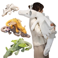 100cm Dragon Plush Toys Stuffed Dinosaur Flying Wings Green yellow Gray  Dragons Dolls Cartoon Birthday Xmas Gift for Boy Decor