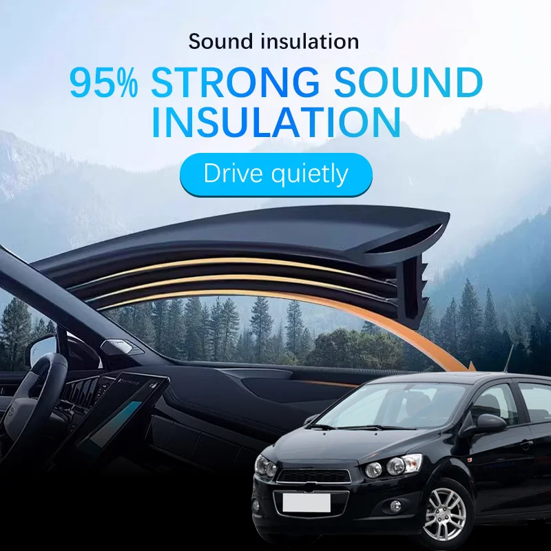 Car Central Control Dashboard Sealing Strips Soundproof Tape Car Interior Refit Accessories For Chevrolet Aveo T300