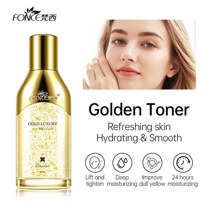 

FONCE Увлажнение кожи Омоложение никотинамида Улучшение тусклого осветления Золотой тоник Уход за кожей Уход за кожей Тонер-эссенция для ухода за лицом