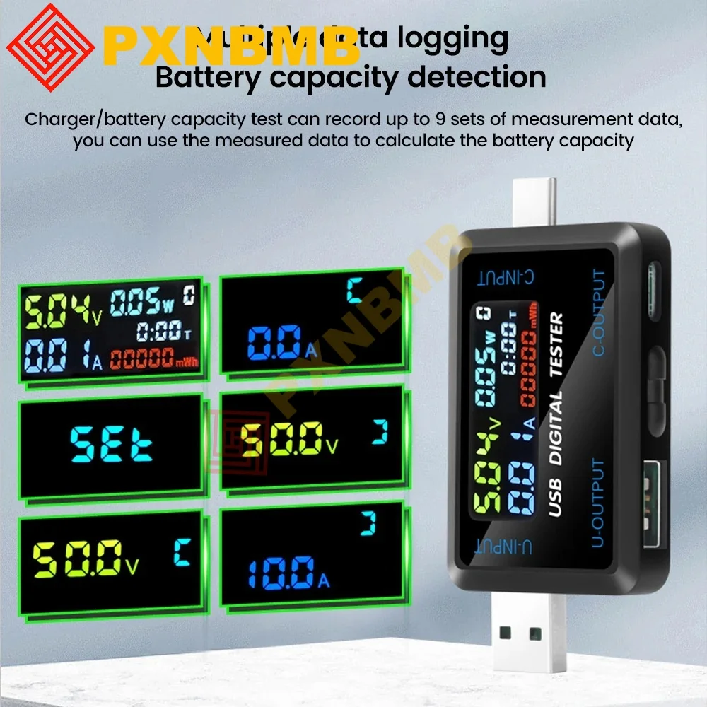 Testeur de tension, capacité de tension de courant, testeur de batterie, USB, tension de courant, médecin, chargeur, testeur de capacité, compteur, batterie externe