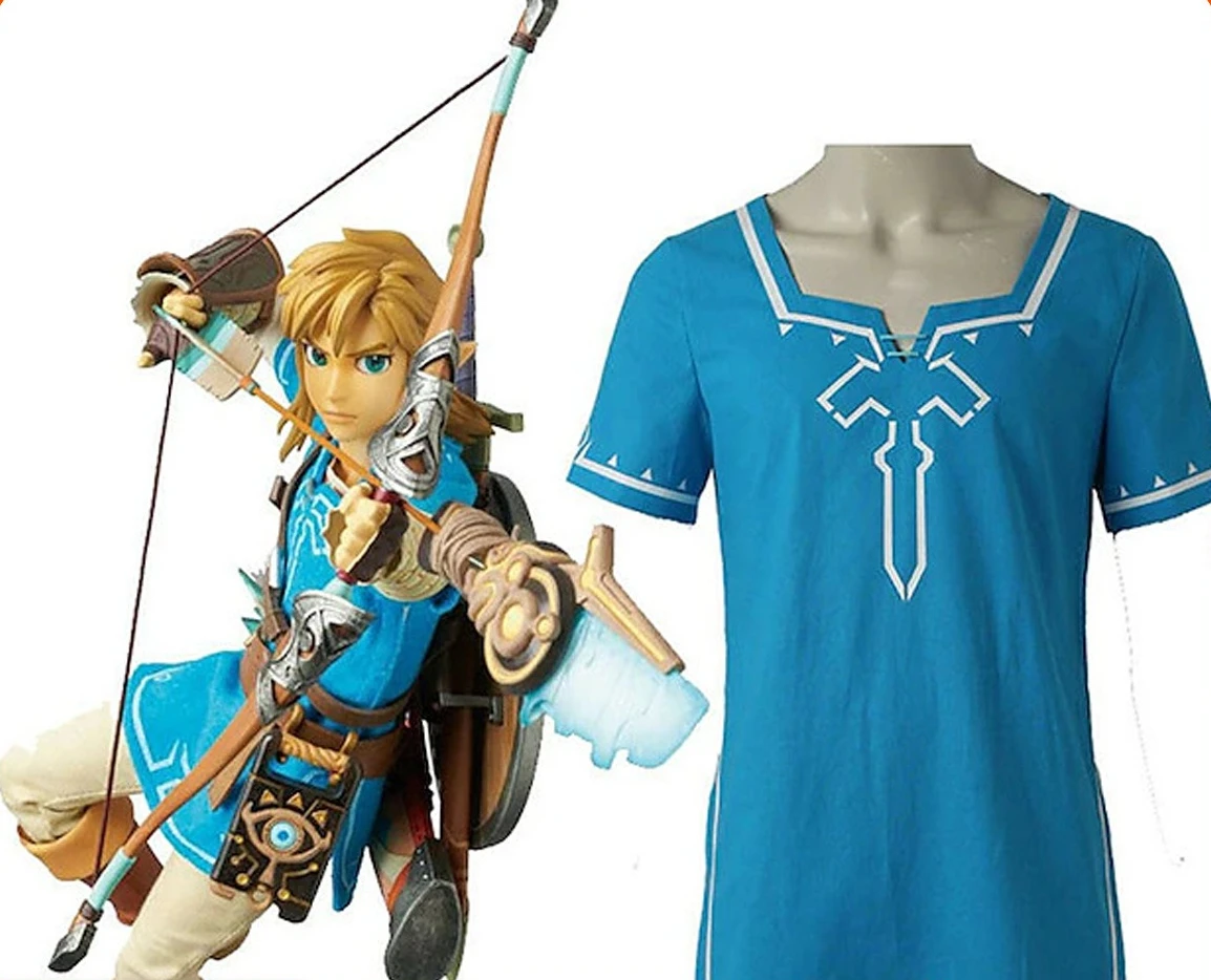 

Anime The Legend of Zelda Kingdom Tears II Dimensional Cos Suit Link Top Cape Halloween Comic Con Costume