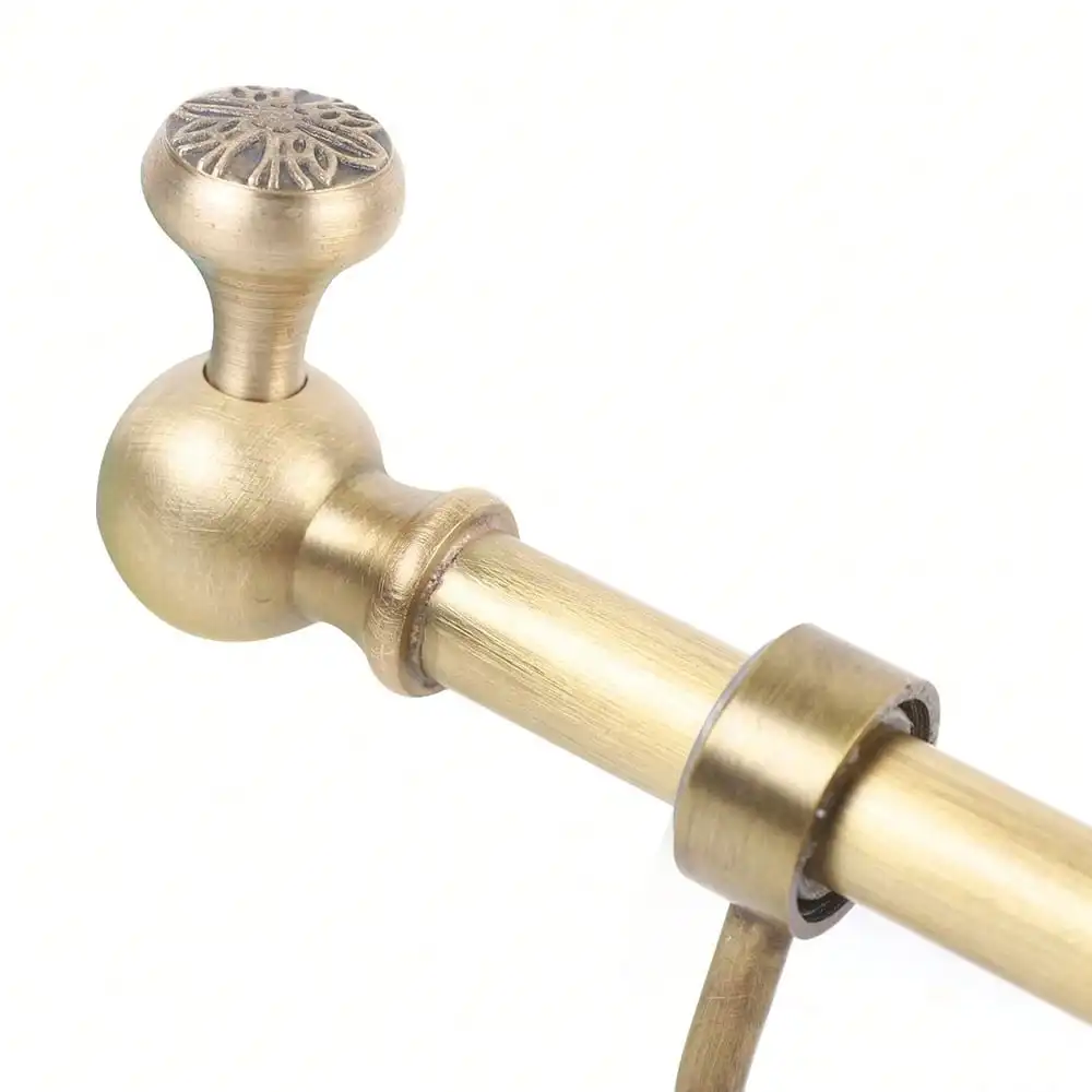 1pc Classic Style Wall Mounted Towel Bar W/ 4 Hooks - Chrome Finish, Bathroom Towel Rack Organizer For Bath, Bedroom, Kitchen