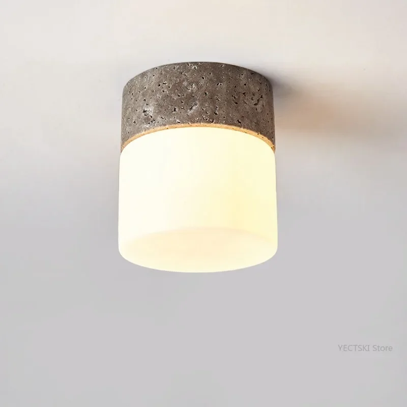 

GHJUYIOL Natural stone creative artistic sense, entrance hallway, Nordic dressing room, ceiling light