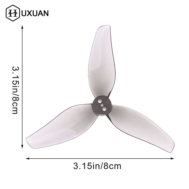 2 أزواج HQProp T3.5X3.5X3 3535 3.5 بوصة FPV الدعامة بولي كربونات المروحة 1.5 مم 3-Blade Race Prop Racing Drone Parts-رمادي