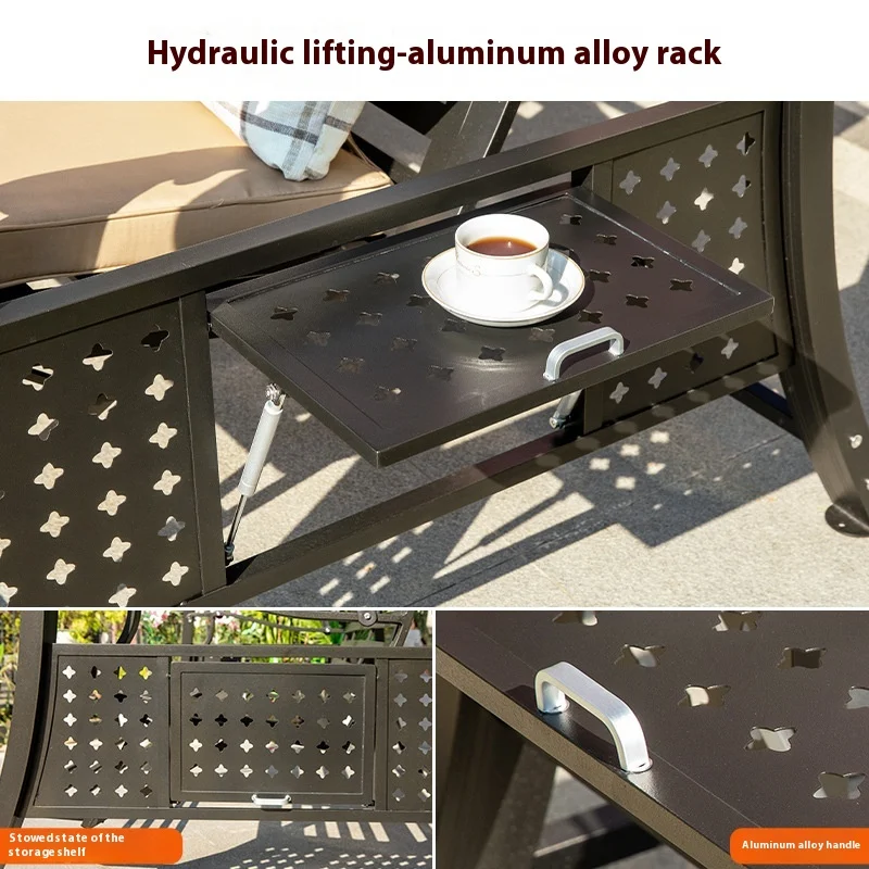 

Outdoor Double Rocking Chair Hammock Internet Celebrity Waterproof Sunproof Leisure Hanging Swing for Home Villa Garden Patio