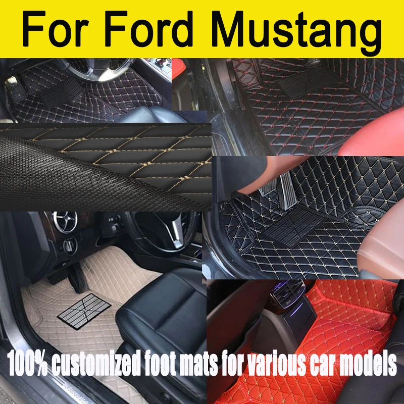 

Автомобильные коврики для Ford Mustang 2015 2016 2017 2018 2019 2020 2021 2022 Пользовательские автомобильные подушечки для ног автомобильный коврик