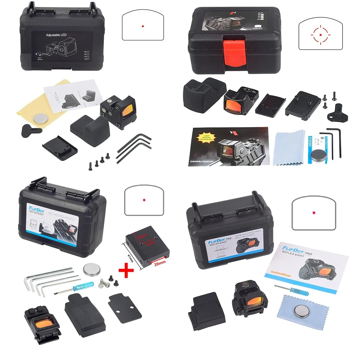 

Hot 20mm Rail Mini Riflescopes VISM PRO SR RM HD CC M1 M2 Red Dot Sight Airsoft Weapons Reflex Optic Scope For G17 Pistol