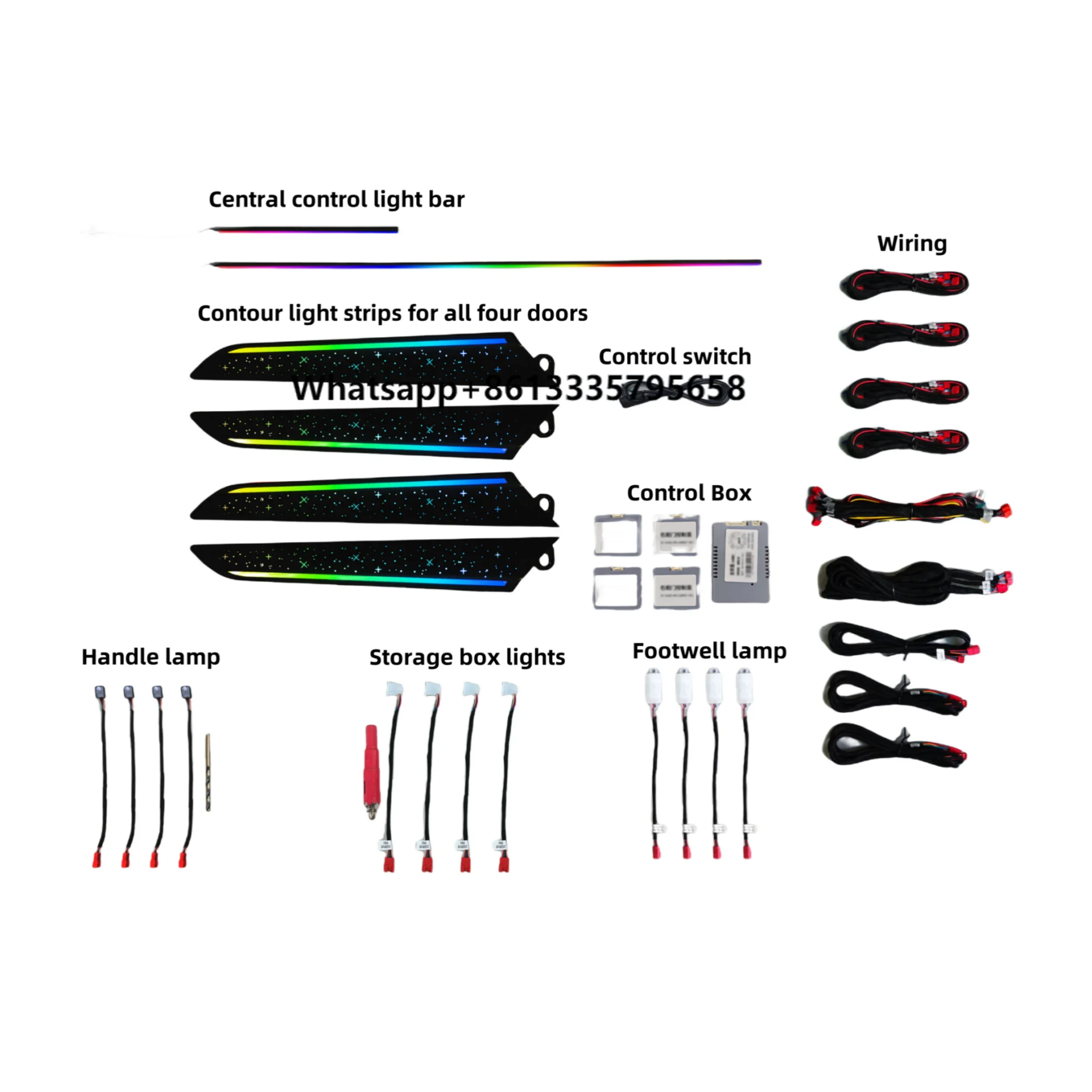 

Factory High Quality 18-Light Piano Black Ambient Light Suitable for 17-24 Mazda CX-5 New Condition Colorful Car Accessories