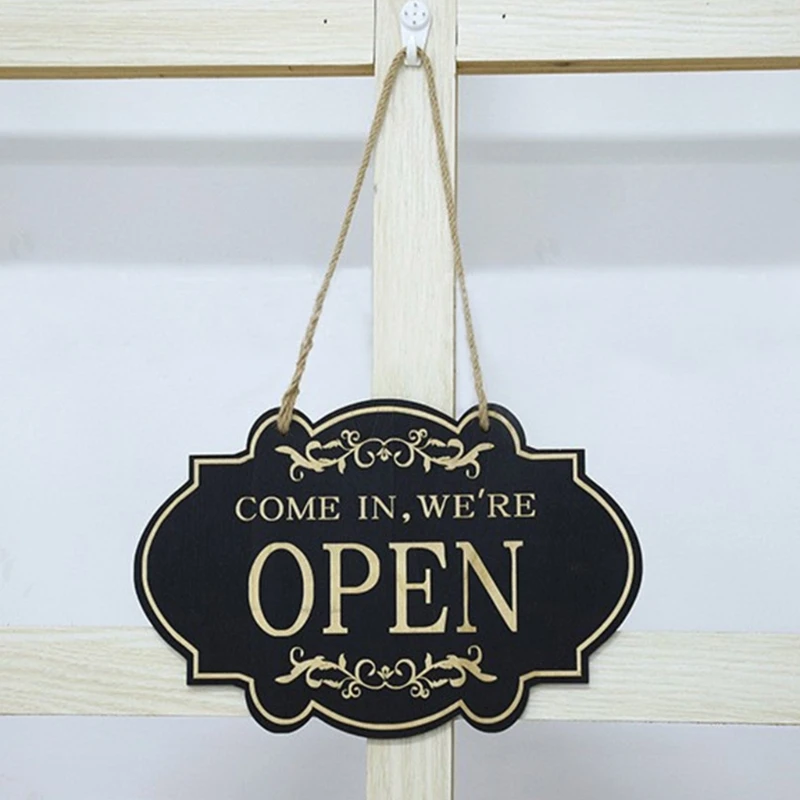 Double-Side Open Closed Sign Open Closed Sign For Window Door Small Business Restaurant Cafe Shop Decoration D2RC