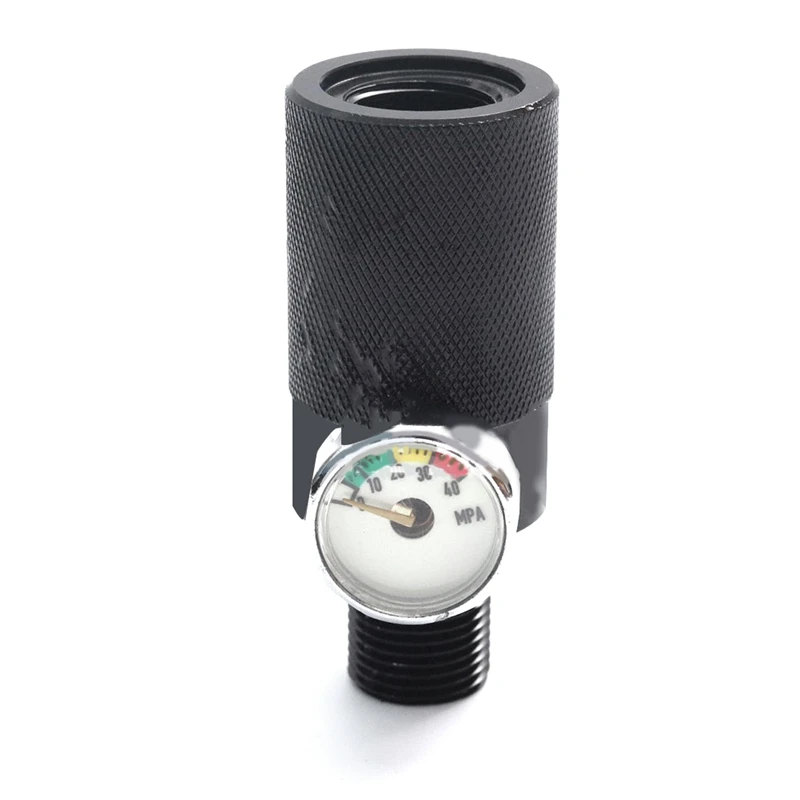 AB42-High Pressure Gas Bottle Valve Adapter Inflatable Adapter Pressure Gauge Inflatable Adapter Double-Hole Pressure Valve