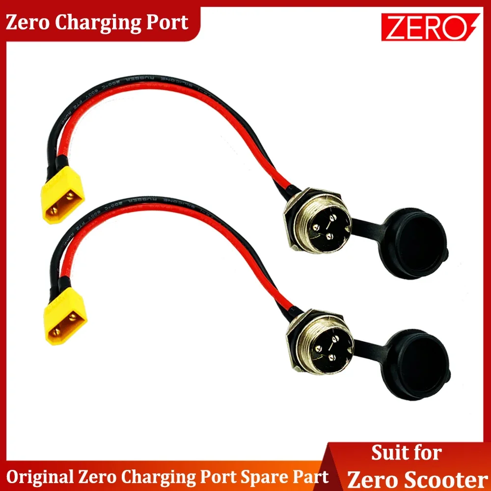 Original ZERO Accessories Zero Charging Port Universal 3 Pins Charger Port Part for ZERO 8 9 10 8X 10X 11X Electric Scooter