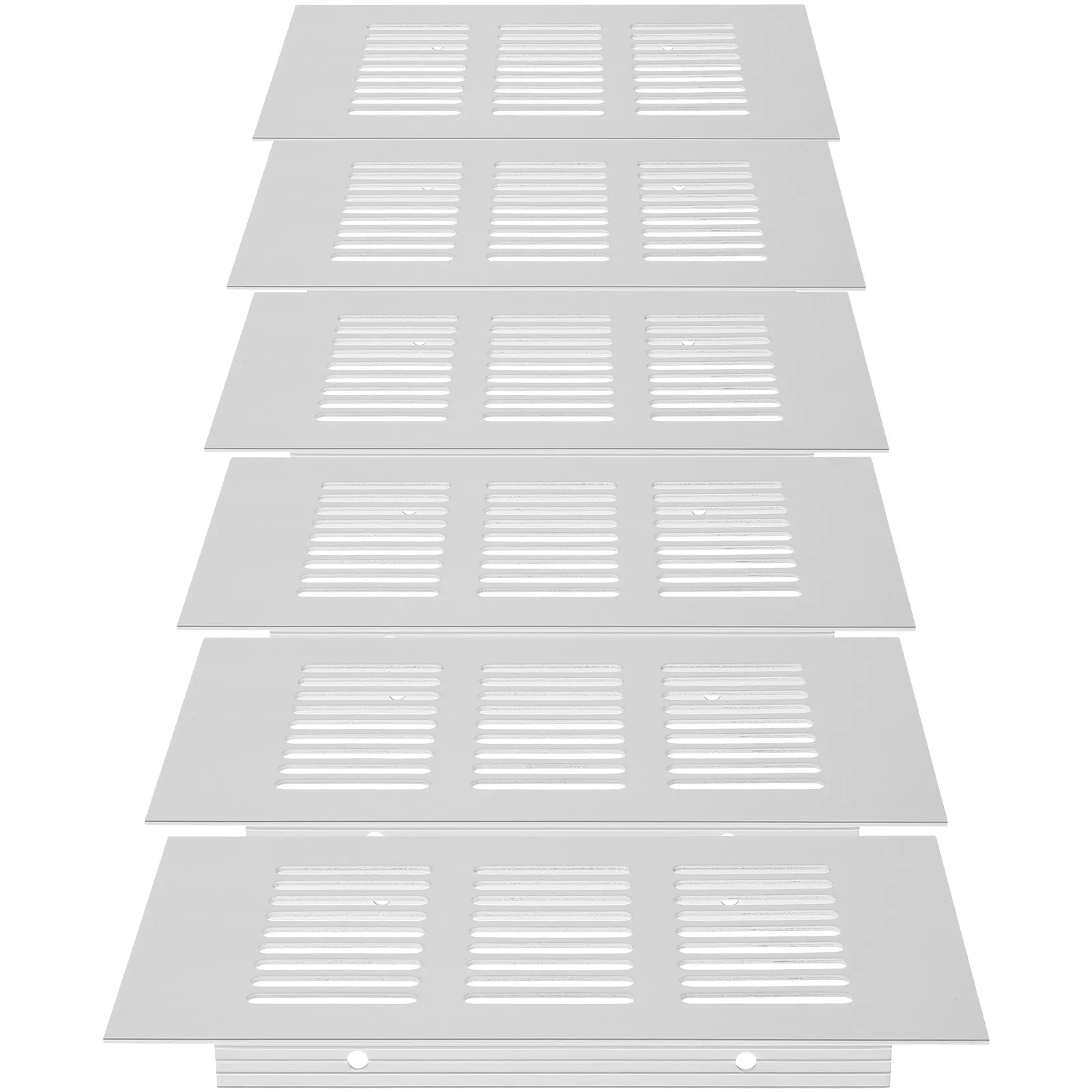 6Pcs Furniture Breathable Mesh Air Vent Aluminum Alloy Rectangular Cabinet Vent for Wardrobe Shoe Storage Ventilation