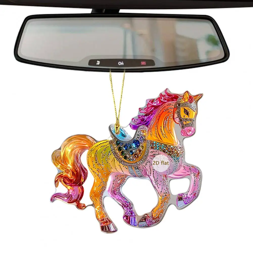 

Horse Theme Acrylic Ornament 2D Flat Print Hanging Pendant for Horse Lovers Christmas Tree Decor And Equestrian Gift 말 장식