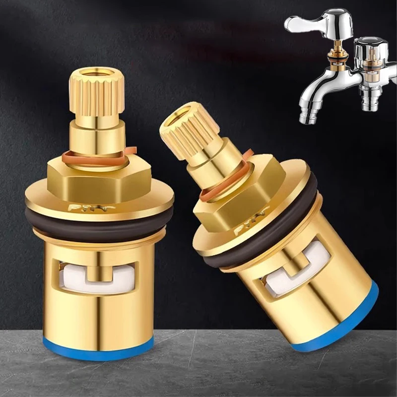 

Copper Faucet Repair Spool Valve Brass Hot And Cold Ceramic Spool Faucet Valves Replacement Sink Faucet Valve Stem with Threaded