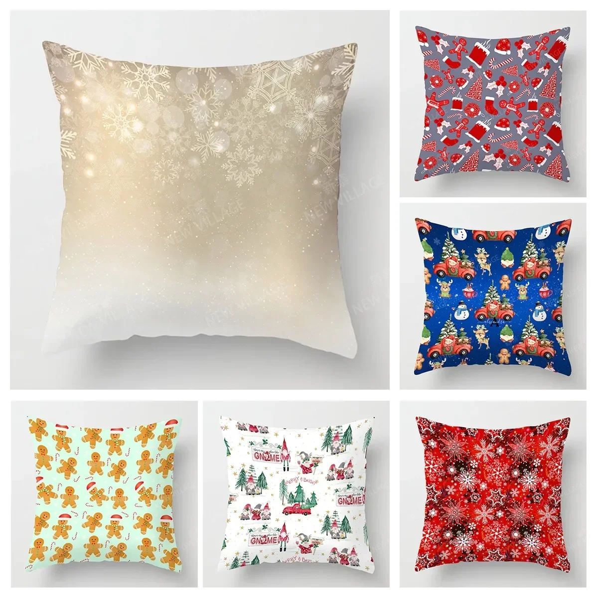 

Christmas series pillowcases sofas cushion covers home decor can be customized for holiday celebrations 40x40 50x50 60x60 35x35