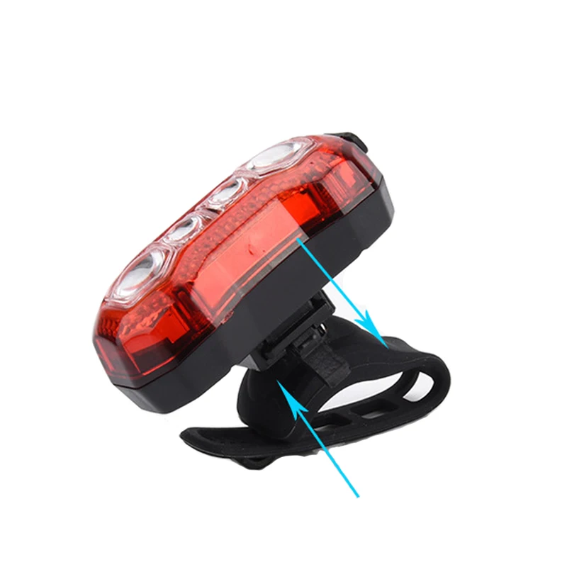 ZK30 USB Rechargeable Super Bright Bike Rear Tail Light 5 Lighting Modes Easy Install Red Safety Cycling Light-Fits Any Bicycles