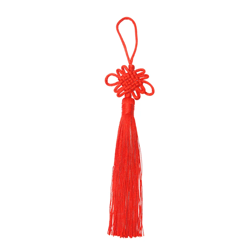 

20PCS DIY Chinese Knot Tassel Hanging Traditional Tassel Pendant for Key Chain Clothes Bookmark Decoration (Red)
