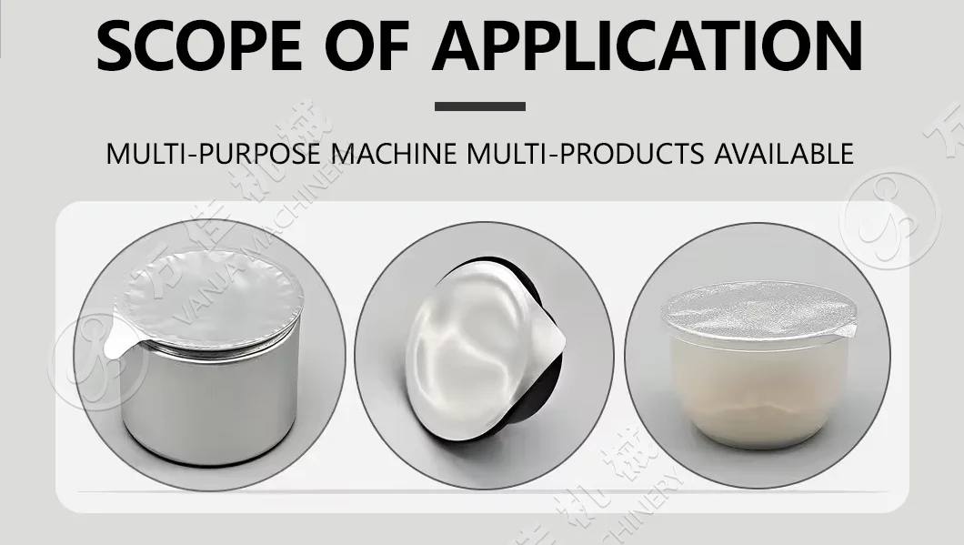 Versatile Plastic Cup Sealing Machine for Tea Bags Aluminum Film Compatibility