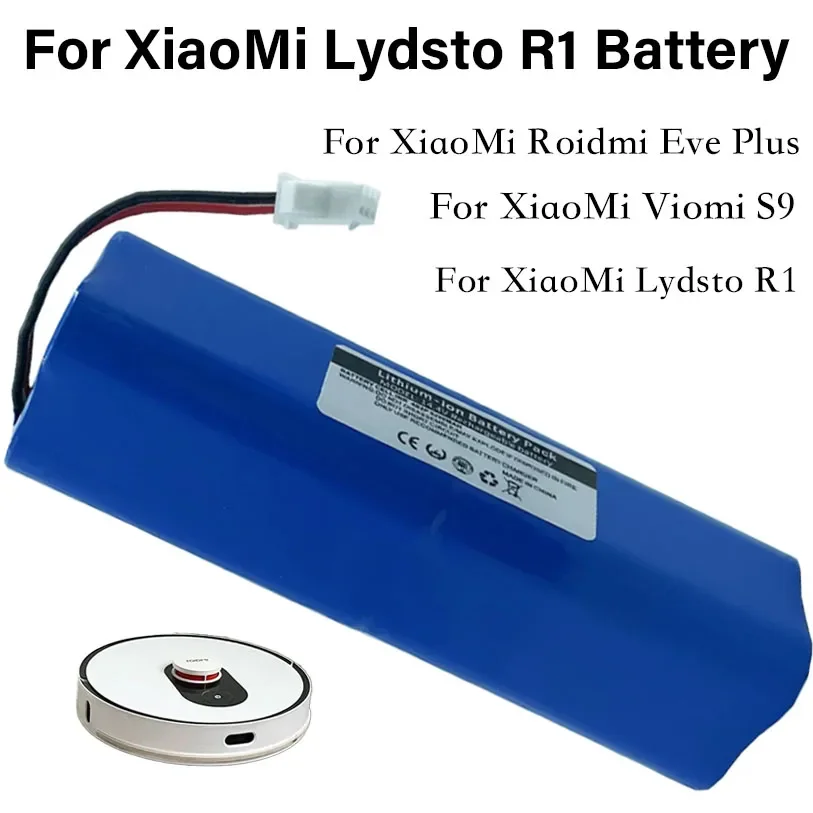 

Replacement For XiaoMi Lydsto R1 Roidmi Eve Plus Viomi S9 Robot Vacuum Cleaner Battery Pack Capacity 5200mAh Accessories Parts