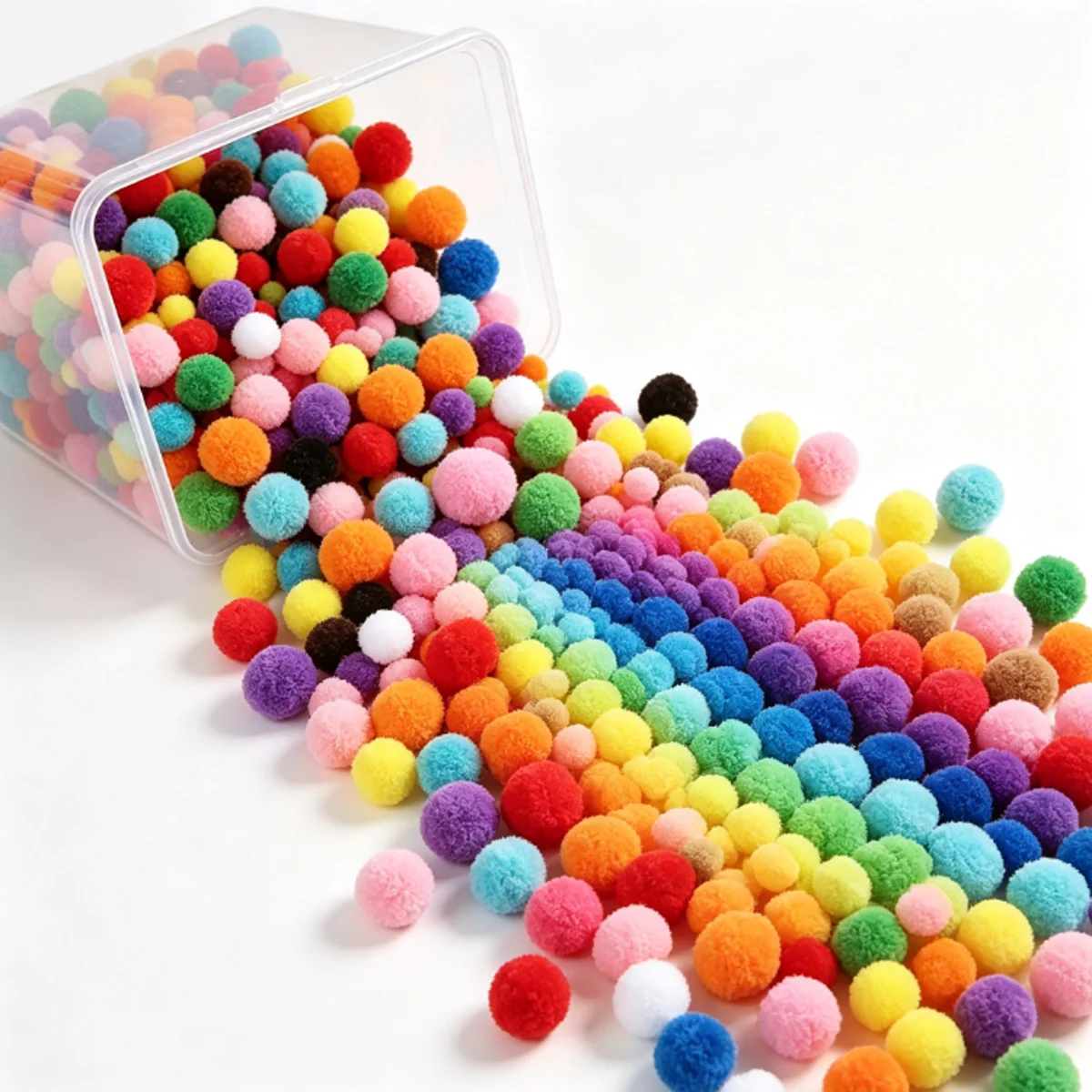 514/1014Pcs 10mm Assorted Color Soft Plush Spheres, Fuzzy Pom Balls For DIY Handmade Artwork And Creative Craft Projects ZSY