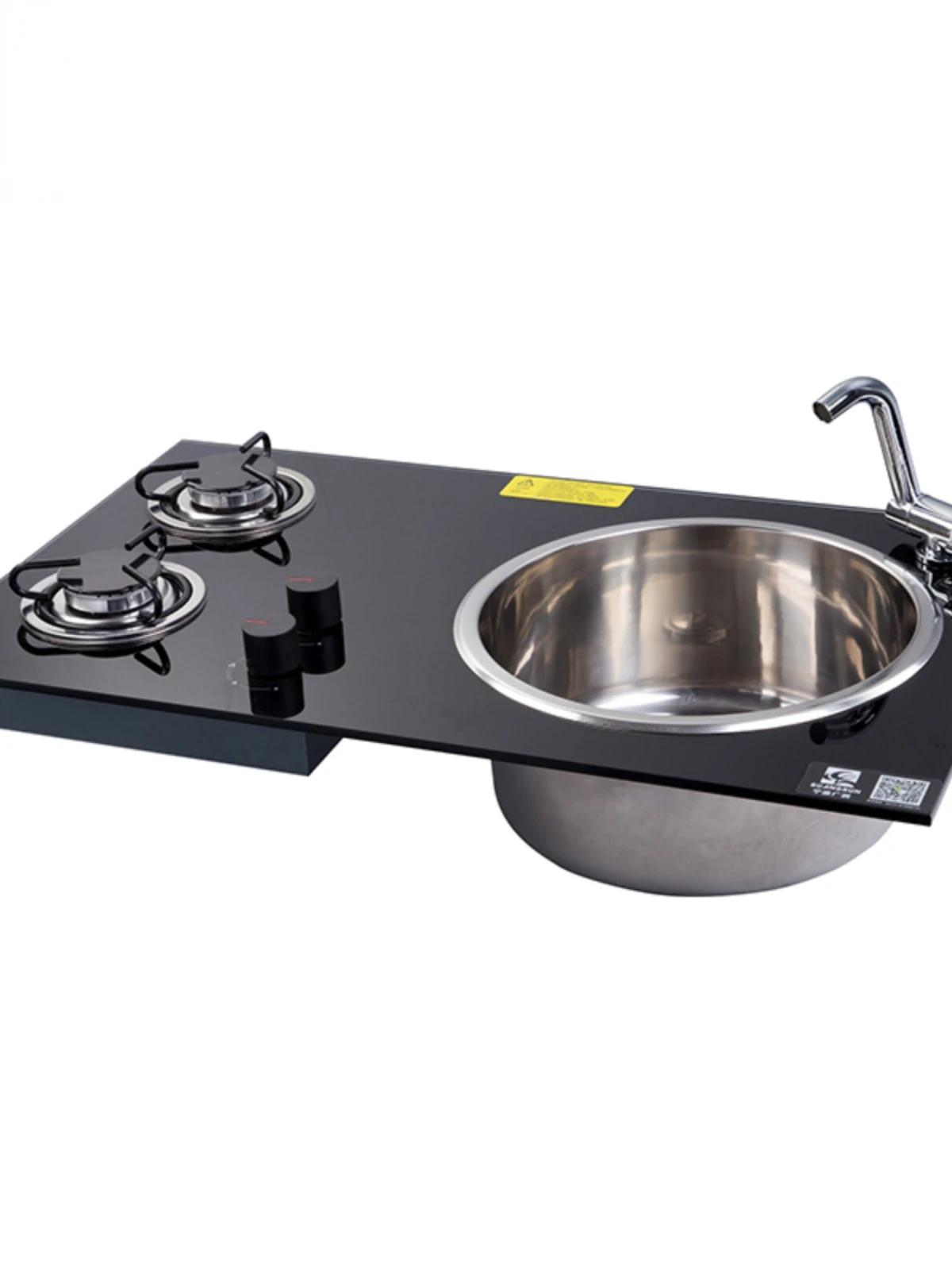 Stove integrated sink gas stove RV yacht single apartment special modification, double burner