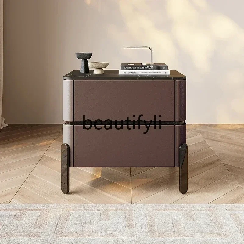 

35Bedside table Solid wood rack Light luxury high-end bedroom Creative small coffee table