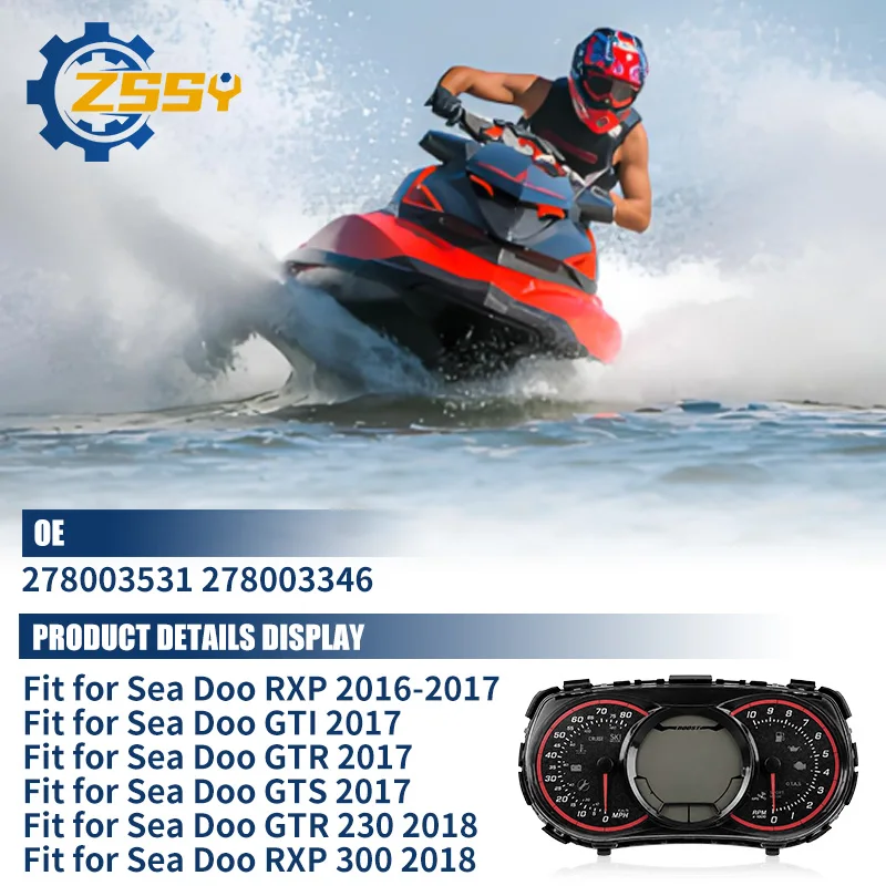 Nuevo Panel de Instrumentos LCD 278003531 para RXP 2016-2017, GTI 2017, GTR 2017, GTS 2017, Sea Doo GTR 230 2018, Sea Doo RXP 300 2018