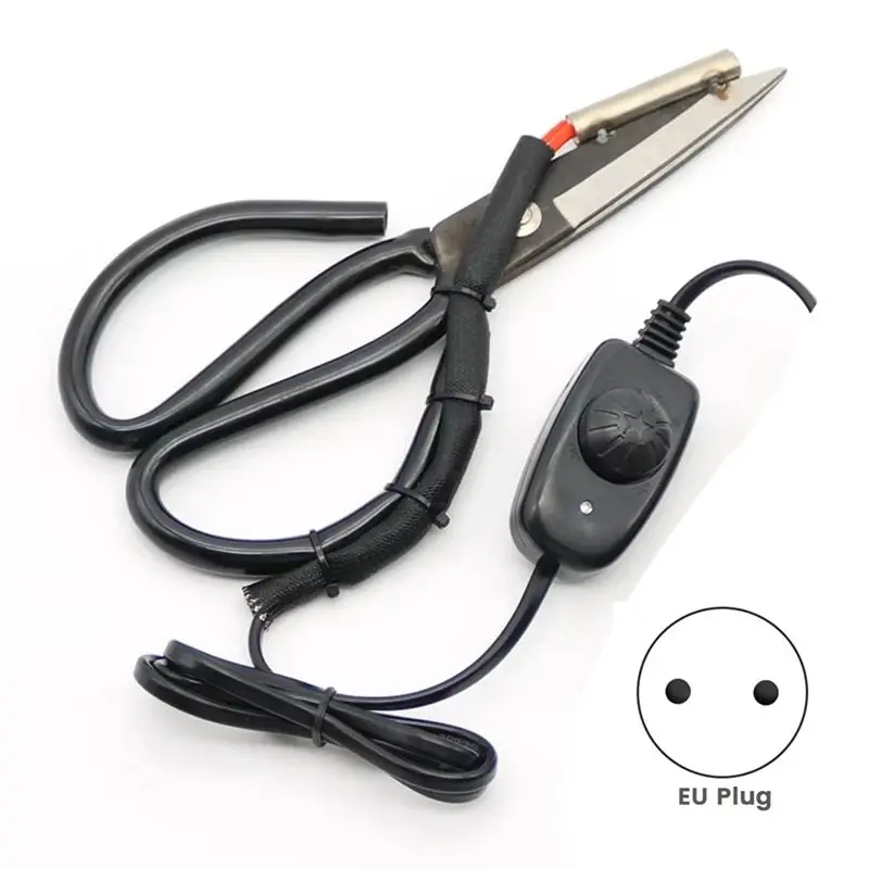 ABGG-Electrothermal Scissors Heating Tailor Scissor Heated Cutting Scissor With Switch Controller EU Plug
