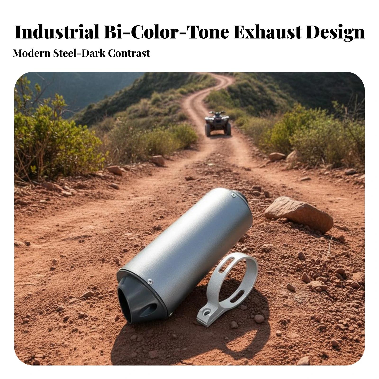 Universal ATV Fishtail Exhaust Tip Offroad Motorrad Auspuffrohr Lightweight Attach on Sound Dampener for 50cc 110cc 125cc