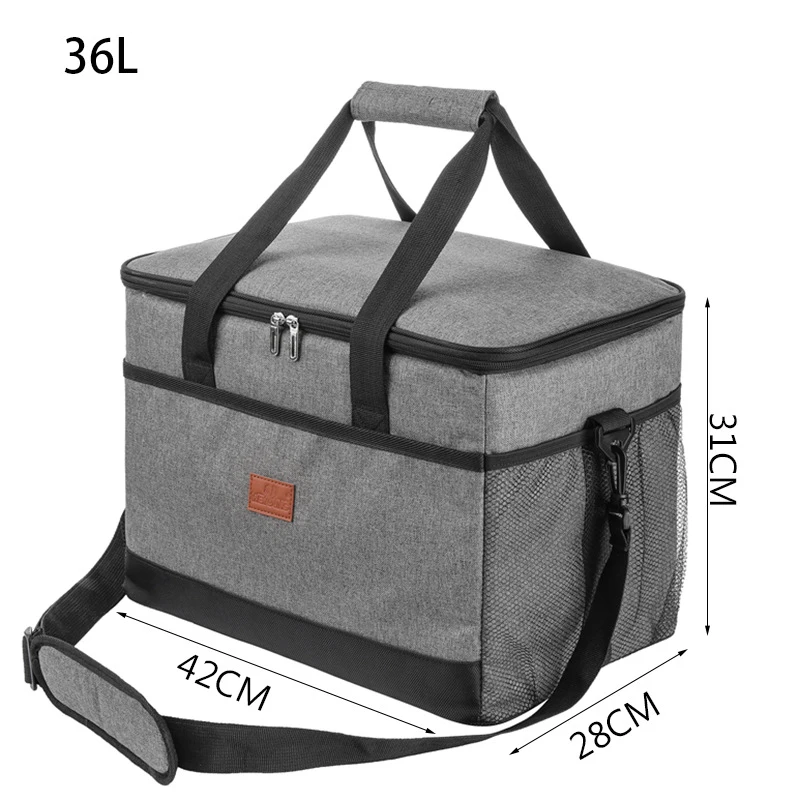 Large Capacity Tote Insulated Lunch Bag For Men Women Outdoor Picnic Lunchbox Food Storage Bag Waterproof Cooler Ice Thermal Bag