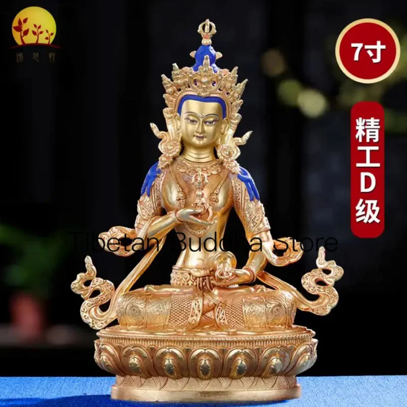 

23,5 см непальское позолоченное чистое медь Xizang Tantric Vajrasattva Будда украшения