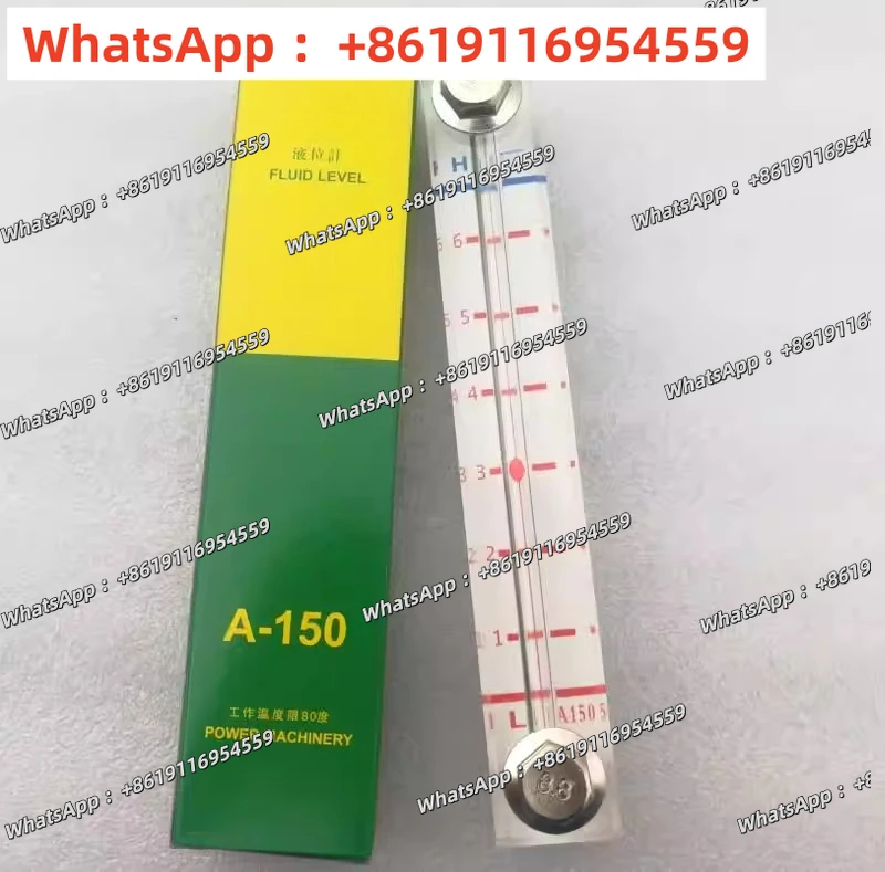 Liquid level gauge, plexiglass oil ruler, replaceable stainless steel screw water A-50/60/76 hole spacing 50/60/76 MM