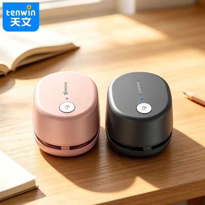 Tenwin Mini desktop vacuum cleaner - Removes rubber scraps and pencil shavings - Powerful suction force