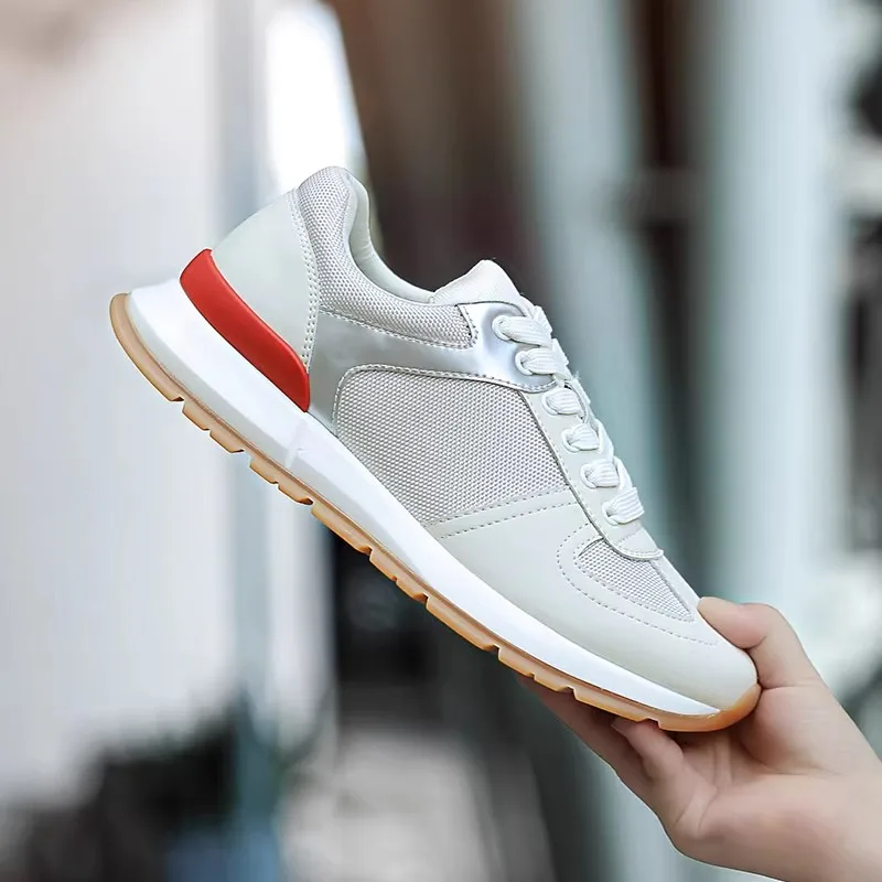 

Новые кроссовки для папы на массивной подошве, кроссовки на платформе, увеличивающие рост, повседневная обувь на шнуровке ярких цветов