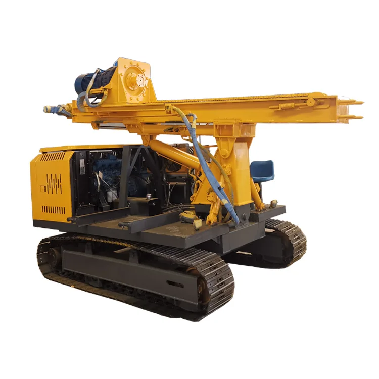 Solar Pile Drilling Rig Machine Borehole 300mm Diameter Hydraulic Rotary Screw Pile Driver