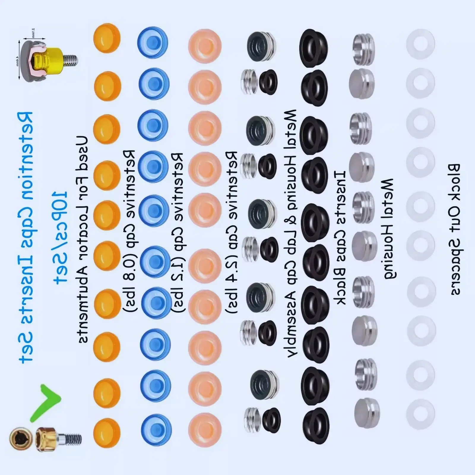 

Удерживающие колпачки для стоматологических локаторов Overdenture для вставок для имплантатов, 10 шт.