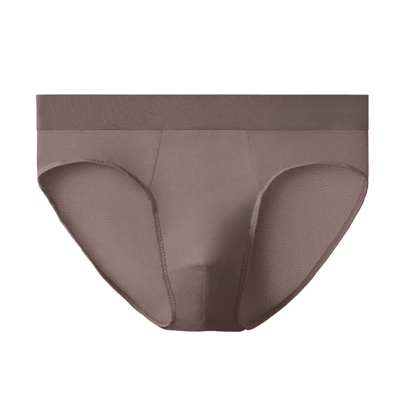 Ice silk underwear men's sexy breathable mesh briefs summer thin comfortable briefs shorts short men's underpants