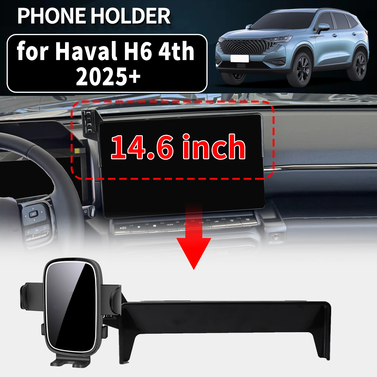 

for Haval H6 4th 2025 2026 Auto Phone Holder Mount GPS Navigation Bracket Stable Car Accessories