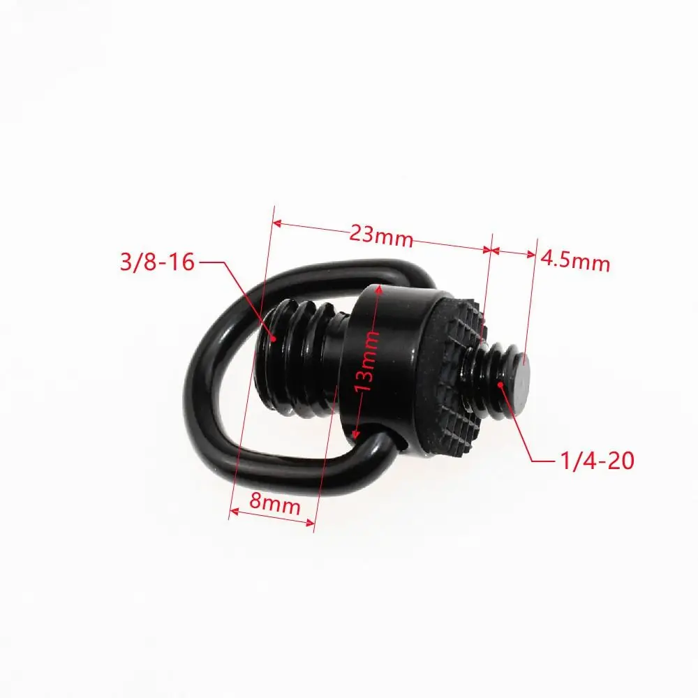 

1/4 Inch Camera Screw Connection Ring D Ring Shoulder Strap Safety Screw Metal Black Camera Quick Strap Ring Photo Studio