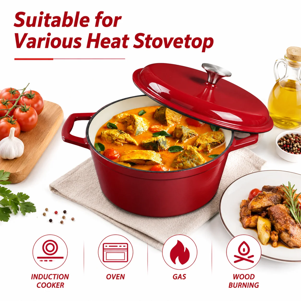 HANSMART 4.75Qt Enameled Cast - đánh giá và giá Dutch Oven Enamel