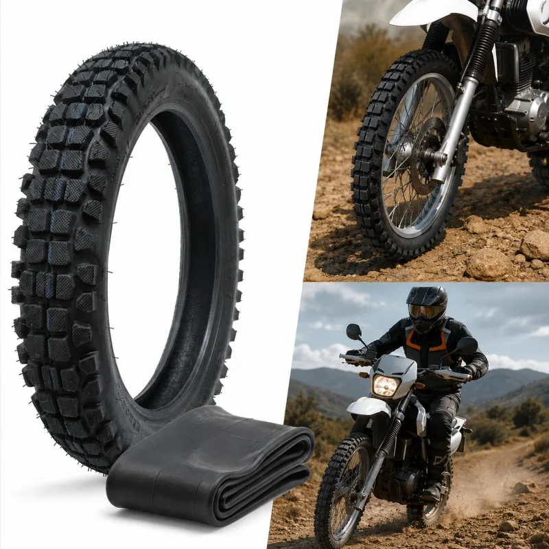 1Set Dirt Pit Bike Off Road Motorcycle Outer Tire Inner Tube 2.75-18 80/100-18 3.00-18 90/100-18 Enduro Motocross 18 Inch Tyre