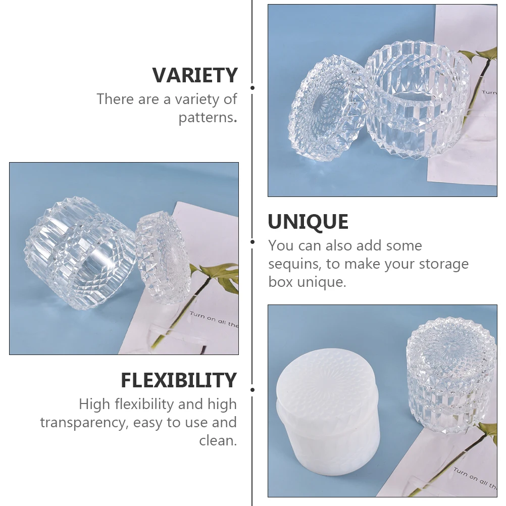 

Decorations Crystal Storage Tank Mold DIY Handmade Silicone Box Jewelry Case Shape