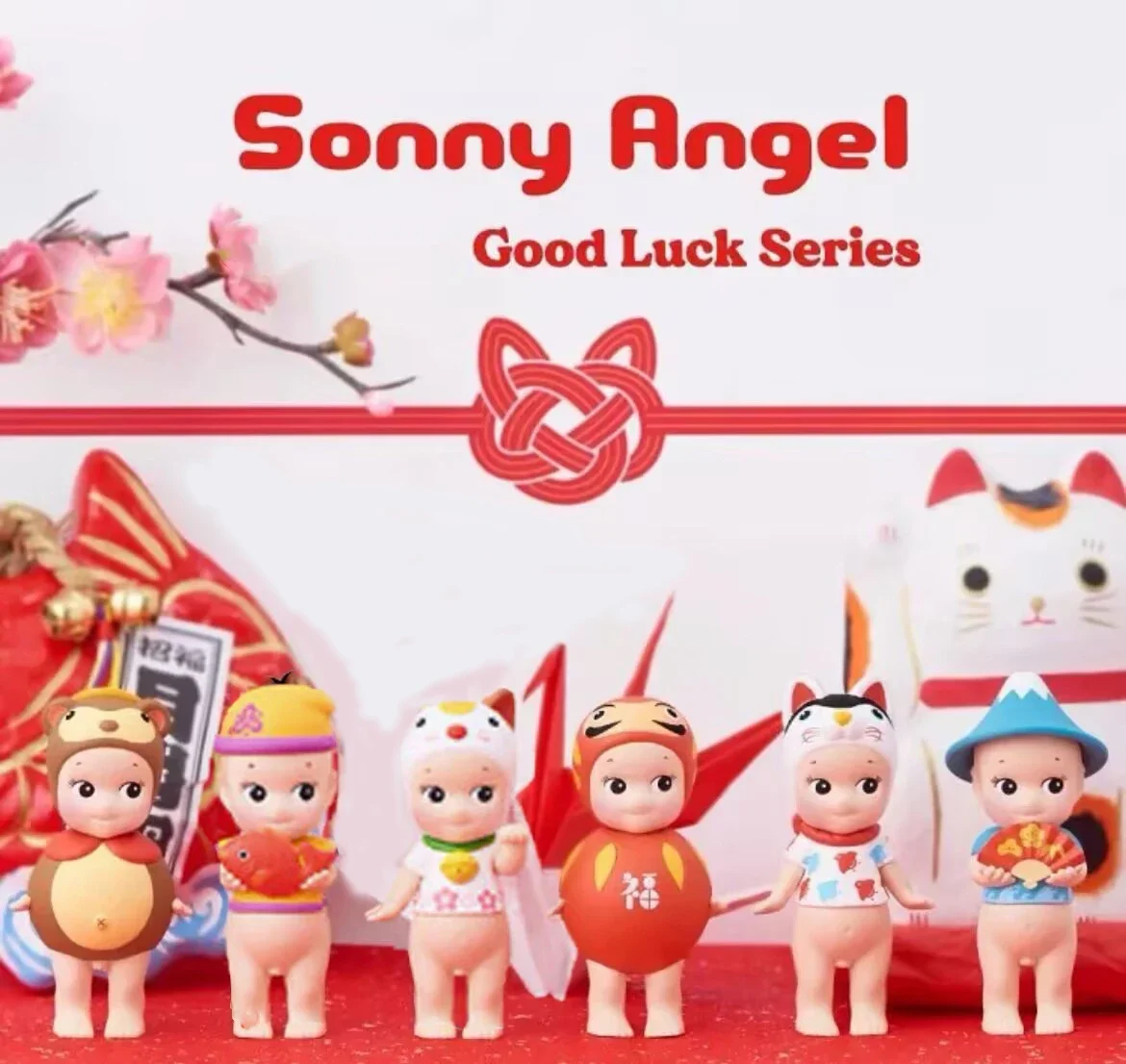 

MINISO Sonny Angel Blind Box Character Angel Good Luck Series Anime Character Decorations Doll Christmas Gifts Tabletop Decorati