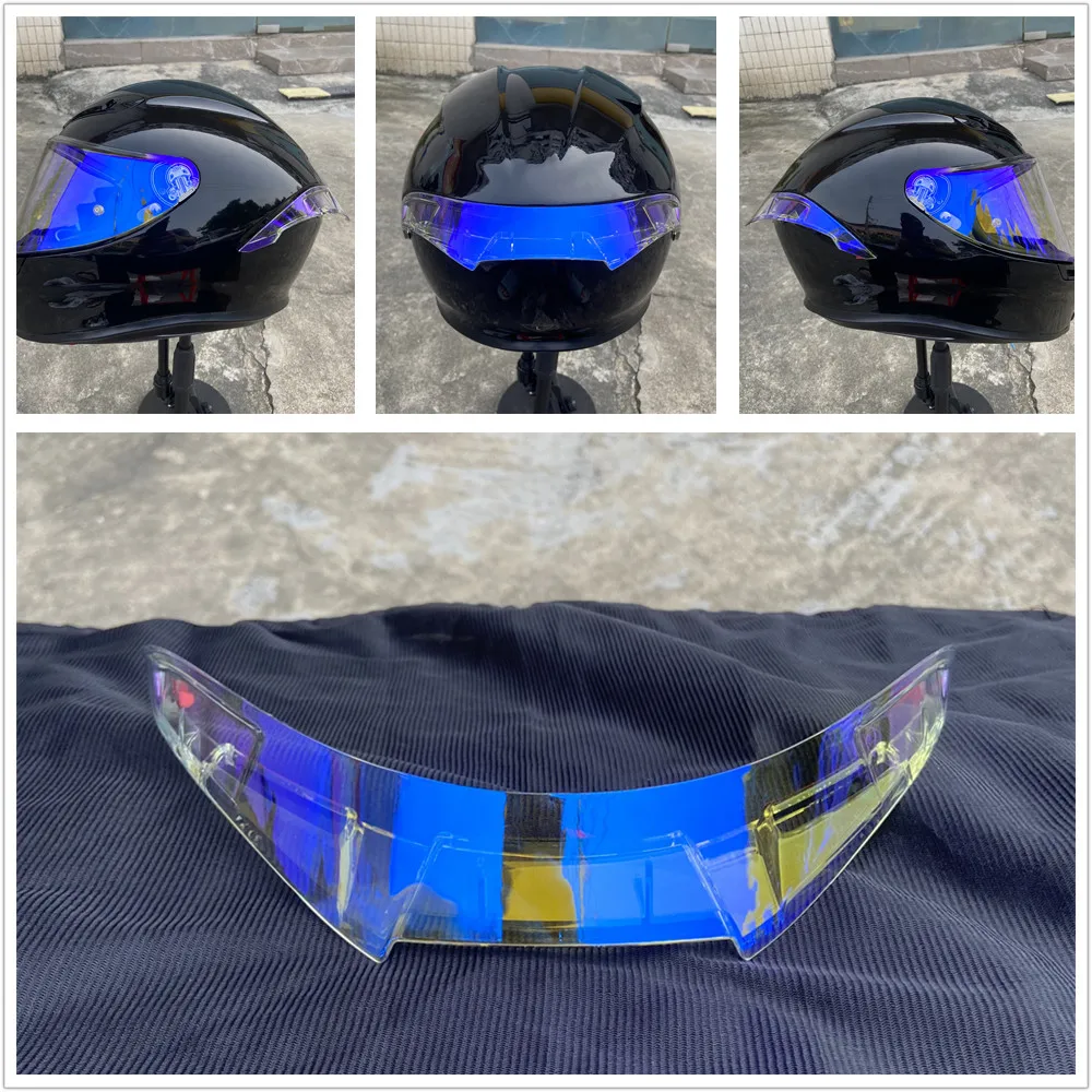 Modified Helmet Rear Spoiler Wind Wing Decor Parts, Compatible with AGV K6 Motorcycle Helmet