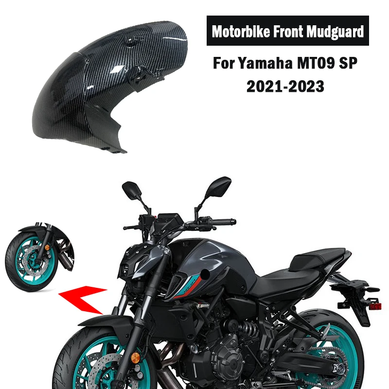 

MT-09 ABS Carbon Front Tire Hugger Fender Mudguard For Yamaha MT09 SP 2021 2022 2023 Motorcycle Wheel Splash Guard Accessories