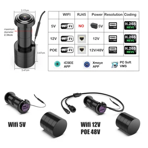 ICSEE EYERHAFTERHAFT HD 1,7 mm GREUCT WINKE LENSCHLUSS FISHEYE CCTV MINI Magic Eye Network Wi-Fi P2P Xmeye VMs 8 Hauptverkaufsgate -Kamera - №8