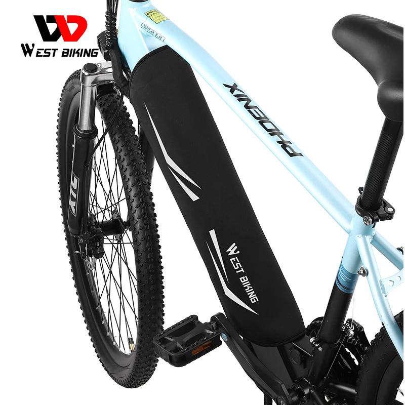 WEST BIKING E-bike Lithium Battery Protector Dust Proof Durable Bike Frame Protector Reflective Design E-bike Battery Protector