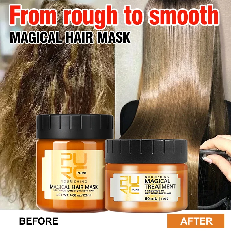 

Маска для волос PURC с аргановым маслом: восстановление поврежденных волос, устранение пушистости, питание, разглаживание, волшебное средство для ухода за волосами, кондиционер.