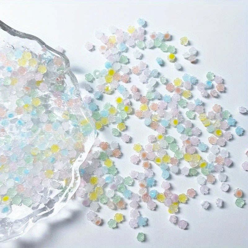 

50/100 шт., аксессуары для дизайна ногтей из смолы, универсальные красочные аксессуары, чехол для телефона «Лед через дизайн ногтей», серьги-шпильки, декор «сделай сам»